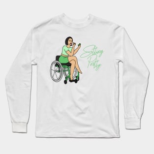 Sitting Pretty in Green 1 Long Sleeve T-Shirt